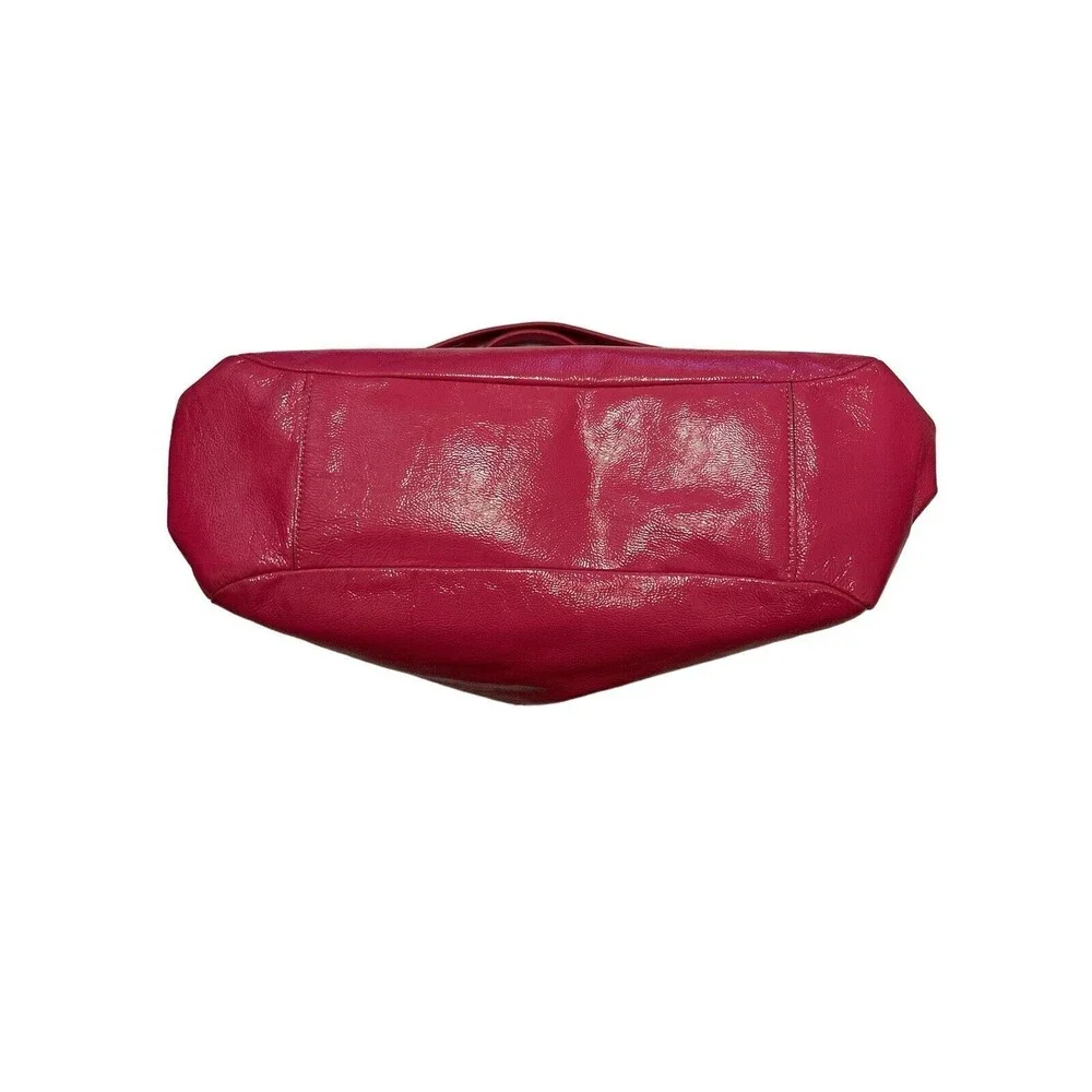 Coach 14123 Pink Fuchsia Tribeca‎ Patent Leather handbag shoulder bag Tote - Picture 6 of 7